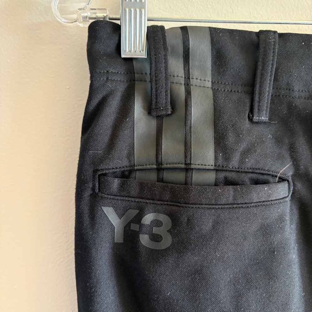 Adidas Y-3 Yohji Yamamoto Black Cropped Track Pants Womens Size Small - Picture 3 of 5